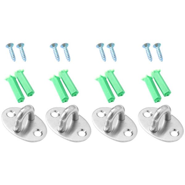hooks & rails 4pcs wall mount ceiling stainless steel pad eye plates with accessories
hooks & rails 4pcs wall mount ceiling stainless steel pad eye plates with accessories