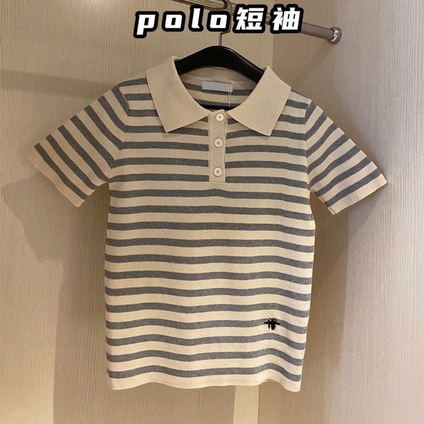 design clothing embroidered little bee khaki stripe knitted lapel polo shirt simple and versatile short half sleeve qingdao jimo, White;black
design clothing embroidered little bee khaki stripe knitted lapel polo shirt simple and versatile short half sleeve qingdao jimo, White;black
