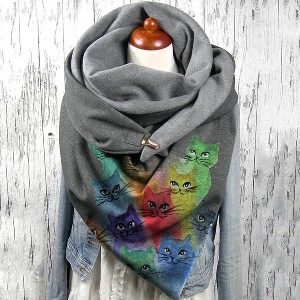 scarves fashion winter scarf women printing button soft wrap tippet casual outdoor neck head thick warm shawls, Blue;gray
scarves fashion winter scarf women printing button soft wrap tippet casual outdoor neck head thick warm shawls, Blue;gray