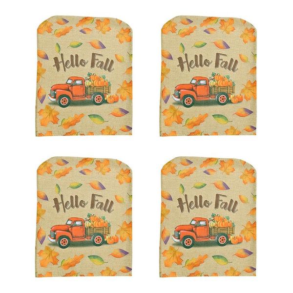 chair covers thanksgiving set of 4, with pumpkin printed, fall harvest back decorations
chair covers thanksgiving set of 4, with pumpkin printed, fall harvest back decorations