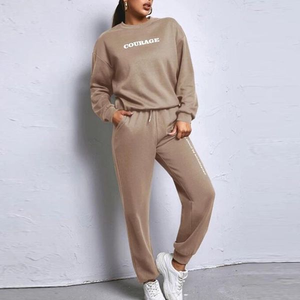women's two piece pants casual women letter print set o-neck pullover sweatshirt and drawstring pencil pant tracksuit 2021 fashion loun, White
women's two piece pants casual women letter print set o-neck pullover sweatshirt and drawstring pencil pant tracksuit 2021 fashion loun, White