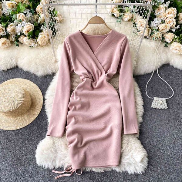 singreiny korean elegant women dress v neck long sleeve solid slim pencil dresses autumn fashion drawstring ruched short dress 210419, Black;gray
singreiny korean elegant women dress v neck long sleeve solid slim pencil dresses autumn fashion drawstring ruched short dress 210419, Black;gray