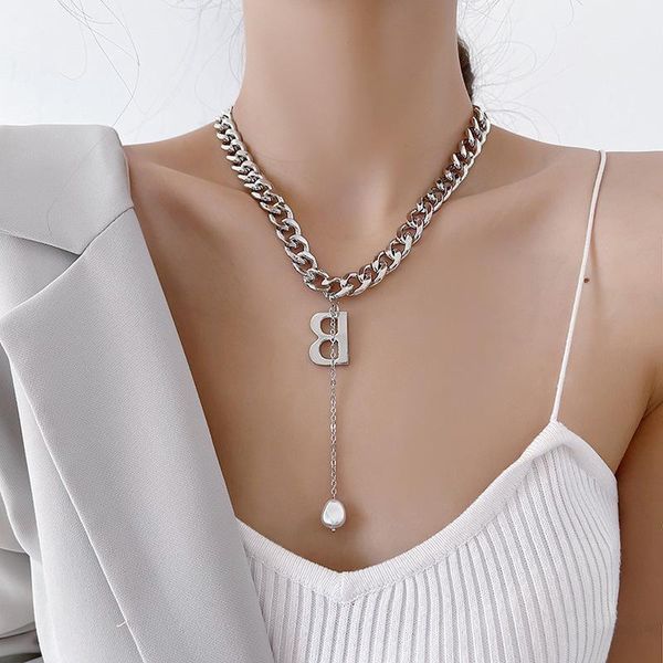 chunky wide curb chains necklaces for women minimalist gold silver color letter b pearl tassel chokers necklace jewelry pendant
chunky wide curb chains necklaces for women minimalist gold silver color letter b pearl tassel chokers necklace jewelry pendant