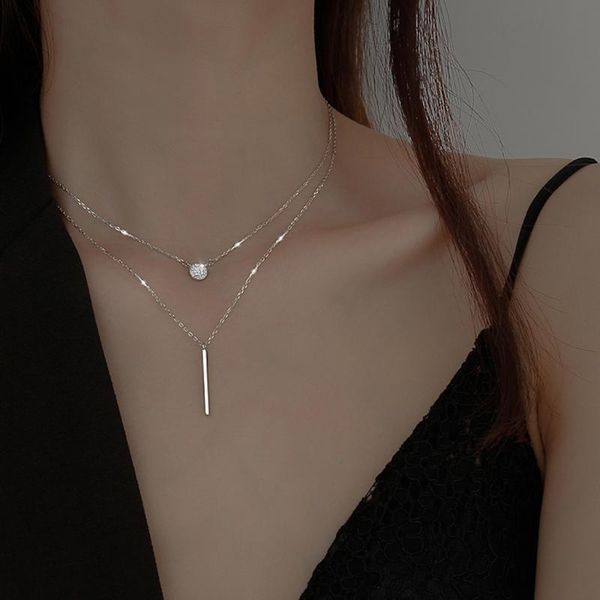 pendant necklaces trendy style double layer geometric necklace for women simple design choker jewelry accessories gift, Silver
pendant necklaces trendy style double layer geometric necklace for women simple design choker jewelry accessories gift, Silver