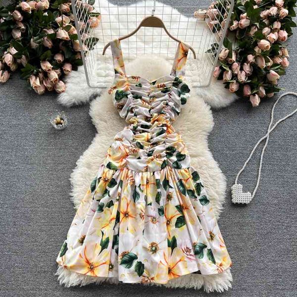 fashion ruffles ruched spaghetti strap cotton dress women square collar backless floral print ball gown pleats summer dress 210515, Black;gray
fashion ruffles ruched spaghetti strap cotton dress women square collar backless floral print ball gown pleats summer dress 210515, Black;gray