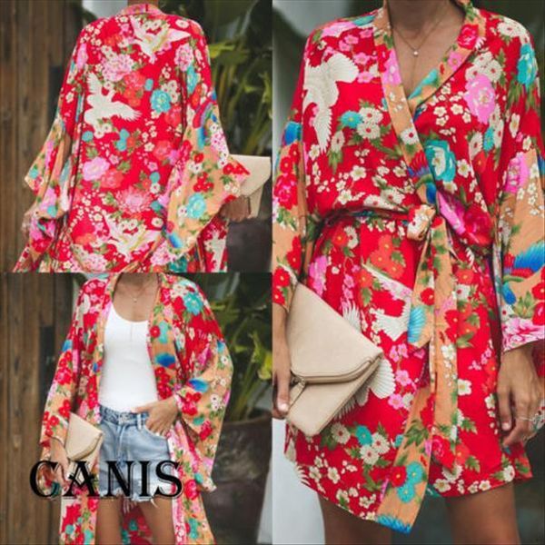 women autumn summer floral sweaters shawl kimono cardigan bohemian beach cover up casual loose blouse beachwear, White;black
women autumn summer floral sweaters shawl kimono cardigan bohemian beach cover up casual loose blouse beachwear, White;black