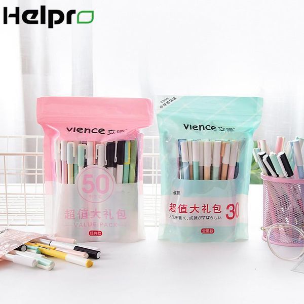 gel pens helpro 30/50pc solid color pen set black blue ink student signing school gift stationery office supplies 0.5mm
gel pens helpro 30/50pc solid color pen set black blue ink student signing school gift stationery office supplies 0.5mm