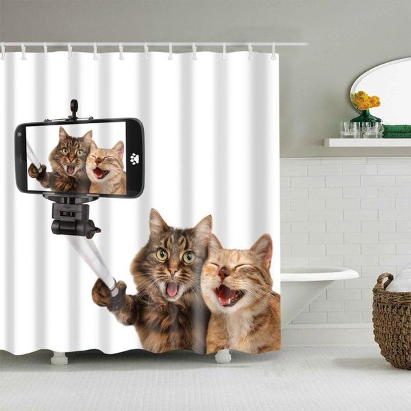 animal shower curtain two cats taking selfie fashion bath accessories with 12 hooks waterproof polyester fabric bathroom decor curtains
animal shower curtain two cats taking selfie fashion bath accessories with 12 hooks waterproof polyester fabric bathroom decor curtains