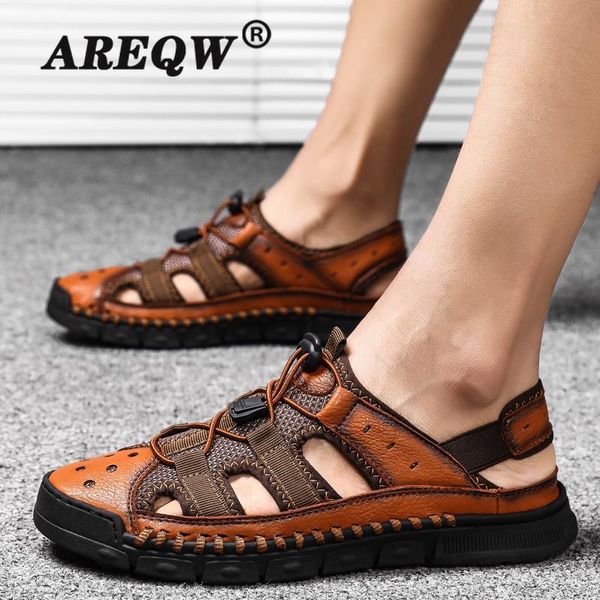 sandals genuine leather men soft summer shoes beach men's casual slippers large size, Black
sandals genuine leather men soft summer shoes beach men's casual slippers large size, Black