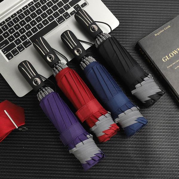 umbrellas wind resistant full automatic 10 rib strong reverse reflective stripes man folding umbrella business male car paraguas
umbrellas wind resistant full automatic 10 rib strong reverse reflective stripes man folding umbrella business male car paraguas