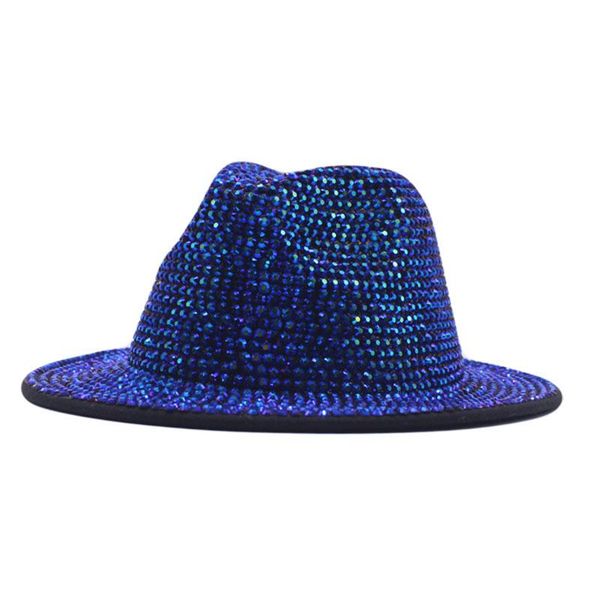 wide brim hats rainbow fedora hat for women jazz brimmed with rhinestone night party beach ladies fashion panama performance, Blue;gray
wide brim hats rainbow fedora hat for women jazz brimmed with rhinestone night party beach ladies fashion panama performance, Blue;gray