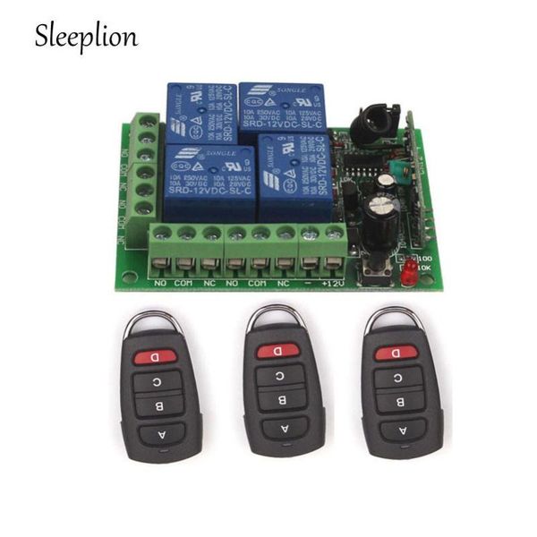 smart home control sleeplion 12v 4ch channel relay rf wireless remote switch 3 transmitter+receiver on/off
smart home control sleeplion 12v 4ch channel relay rf wireless remote switch 3 transmitter+receiver on/off