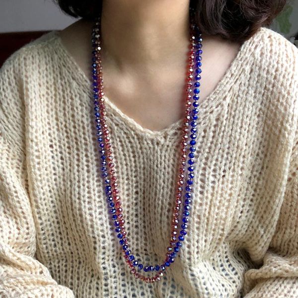 chains ethnic handmade beaded knotted necklace for women with 8mm crystal beads long dress chain apparel pendant, Silver
chains ethnic handmade beaded knotted necklace for women with 8mm crystal beads long dress chain apparel pendant, Silver