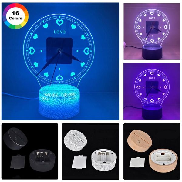 table lamps love desk clock led lamp gift 3d night light wooden alarm acrylic board color touch switch 7 colors /usb power supply
table lamps love desk clock led lamp gift 3d night light wooden alarm acrylic board color touch switch 7 colors /usb power supply