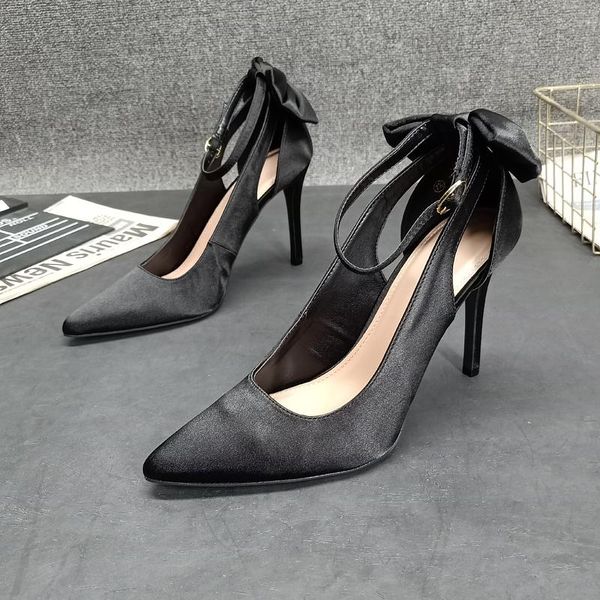 dress shoes bow heels slip on pointed pumps lace-up shallow mouth sandals ladies crossdressers slip-on casual toe summer gold fin, Black
dress shoes bow heels slip on pointed pumps lace-up shallow mouth sandals ladies crossdressers slip-on casual toe summer gold fin, Black