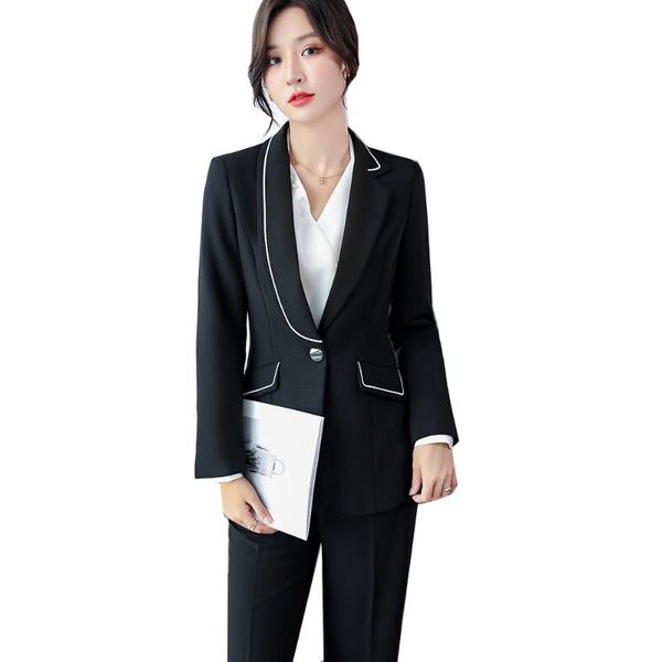 women's two piece pants fashion women jacket blazer pant suit trousers formal office ladies female black beige 2 set for business work, White
women's two piece pants fashion women jacket blazer pant suit trousers formal office ladies female black beige 2 set for business work, White
