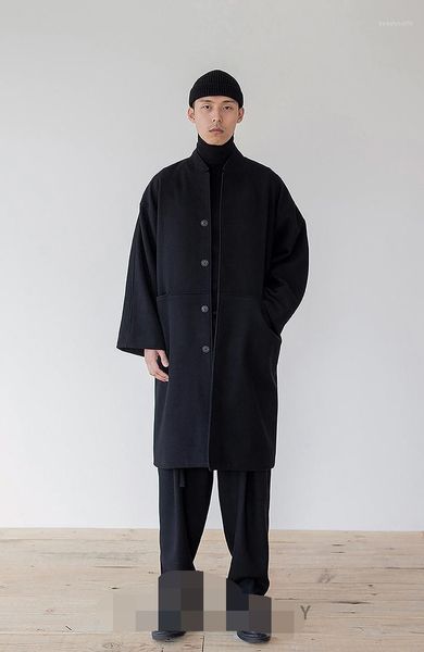 men's trench coats autumn/winter small standing collar solid color single breasted pocket design medium length woolen coat, Tan;black
men's trench coats autumn/winter small standing collar solid color single breasted pocket design medium length woolen coat, Tan;black