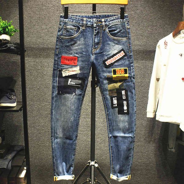 jeans fashion streetwear men jeans retro blue patches designer ripped denim punk trousers elastic slim fit hip hop pants
jeans fashion streetwear men jeans retro blue patches designer ripped denim punk trousers elastic slim fit hip hop pants