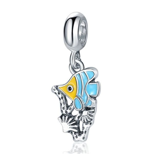 1pcs cute blue fish pendant diy beads adapting to original pandora charm bracelet ladies jewelry making gifts, Silver
1pcs cute blue fish pendant diy beads adapting to original pandora charm bracelet ladies jewelry making gifts, Silver