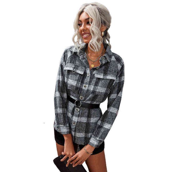 shiying coat women's 2021 plaid pocket cardigan button medium long autumn and winter, White;black
shiying coat women's 2021 plaid pocket cardigan button medium long autumn and winter, White;black