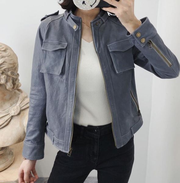 women's leather & faux genuine sheepskin coat real sheep motorcycle jacket women washed gl0149, Black
women's leather & faux genuine sheepskin coat real sheep motorcycle jacket women washed gl0149, Black