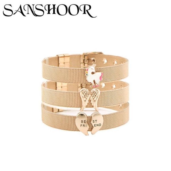 charm bracelets drop sanshoor jewelry gold various single slide charms fit 10mm stainless steel mesh bracelet set & bangle for women, Golden;silver
charm bracelets drop sanshoor jewelry gold various single slide charms fit 10mm stainless steel mesh bracelet set & bangle for women, Golden;silver