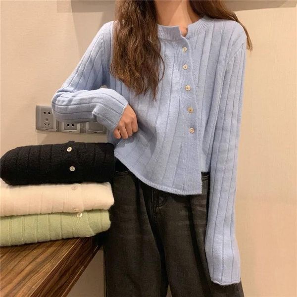 women's knits & tees women long sleeve single breasted knitted cropped cardigan autumn fashion elegant irregular knitwear female solid, White
women's knits & tees women long sleeve single breasted knitted cropped cardigan autumn fashion elegant irregular knitwear female solid, White