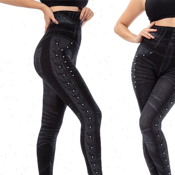 40 imitation cowboy casual womens legging bead mid elasticity slim cropped pants leginsy damskie, Black
40 imitation cowboy casual womens legging bead mid elasticity slim cropped pants leginsy damskie, Black