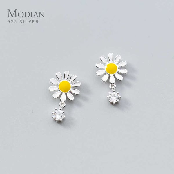 stud earrings for women 925 sterling silver enamel daisy flower jewelry brincos design accessories 210707, Golden;silver
stud earrings for women 925 sterling silver enamel daisy flower jewelry brincos design accessories 210707, Golden;silver