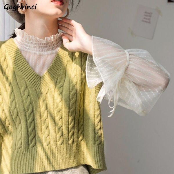 women's vests sweater vest women v-neck short style sleeveless sweaters solid sweet fashion outwear womens preppy all-match students ul, Black;white
women's vests sweater vest women v-neck short style sleeveless sweaters solid sweet fashion outwear womens preppy all-match students ul, Black;white
