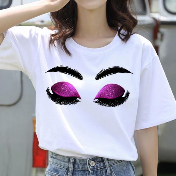 women's t-shirt women eyelash pink art t shirt girl camiseta maquillaje koszulki makeup hipster graphic tshirt female tumblr, White
women's t-shirt women eyelash pink art t shirt girl camiseta maquillaje koszulki makeup hipster graphic tshirt female tumblr, White