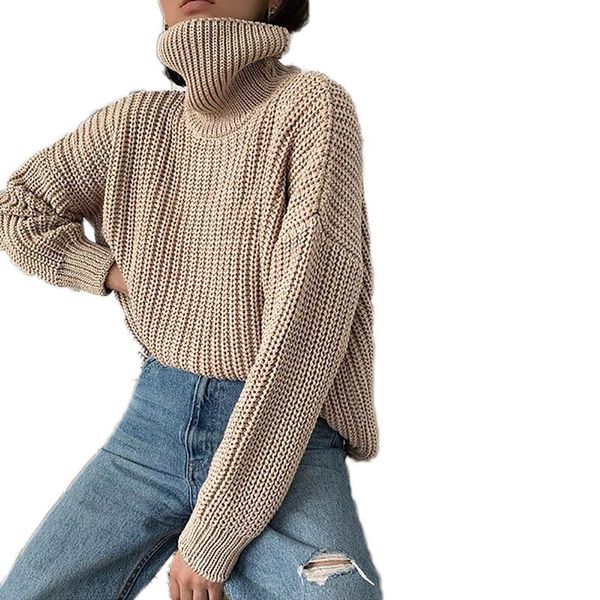 women's sweaters winter long sleeve knitted sweater pullover women loose turtleneck solid color female autumn casual jumper, White;black
women's sweaters winter long sleeve knitted sweater pullover women loose turtleneck solid color female autumn casual jumper, White;black