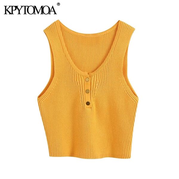 women sweet fashion button detail ribbed knitted cropped blouses vintage v neck sleeveless female shirts chic 210420, White
women sweet fashion button detail ribbed knitted cropped blouses vintage v neck sleeveless female shirts chic 210420, White