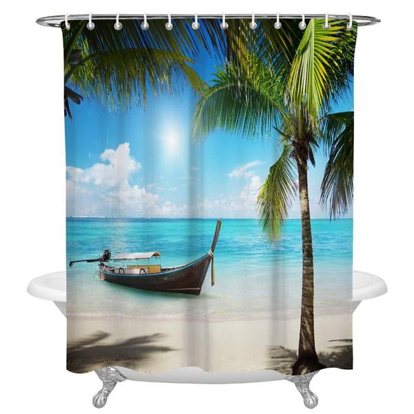 shower curtains beach coconut tree boat bathroom curtain polyester fabric waterproof with hooks
shower curtains beach coconut tree boat bathroom curtain polyester fabric waterproof with hooks
