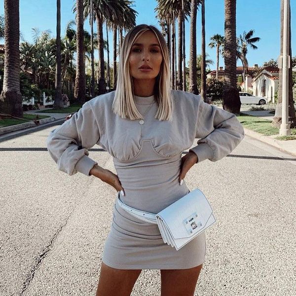 casual dresses bkld spliced knitted dress 2021 autumn fashion gray high waist womens long sleeve o-neck party bodycon mini vestidos, Black;gray
casual dresses bkld spliced knitted dress 2021 autumn fashion gray high waist womens long sleeve o-neck party bodycon mini vestidos, Black;gray