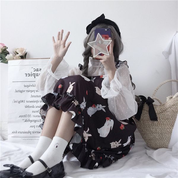 2021womens dresses chic lady kawaii ulzzang stberry rabbit cute strap dress female ins vintage harajuku dress for women casual, Black;gray
2021womens dresses chic lady kawaii ulzzang stberry rabbit cute strap dress female ins vintage harajuku dress for women casual, Black;gray