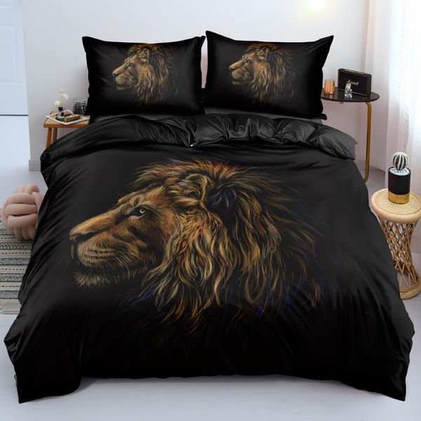 bedding sets animal bedclothes 3d black quilt cover lion linens bed and pillow shams full double single twin king size 160*200cm
bedding sets animal bedclothes 3d black quilt cover lion linens bed and pillow shams full double single twin king size 160*200cm