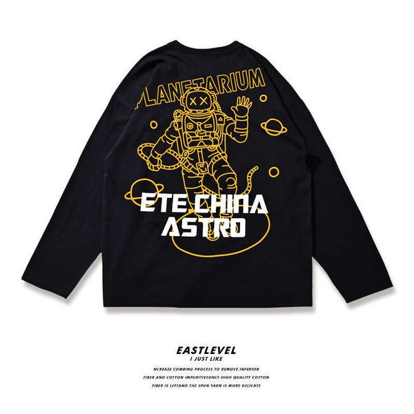 streetwear long sleeve shirt men hip hop t shirt astronaut printed harajuku cotton casual t-shirt mens designer clothes 210527, White;black
streetwear long sleeve shirt men hip hop t shirt astronaut printed harajuku cotton casual t-shirt mens designer clothes 210527, White;black