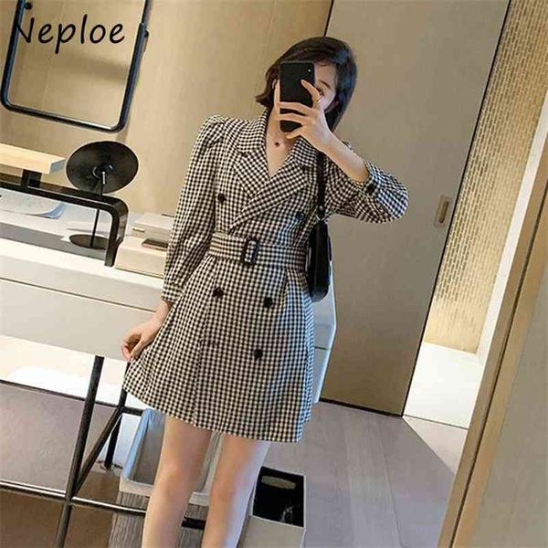 work style ol temperament dress women high waist hip a line vestidos vintage plaid turn down collar long sleeve robe 210422, Black;gray
work style ol temperament dress women high waist hip a line vestidos vintage plaid turn down collar long sleeve robe 210422, Black;gray