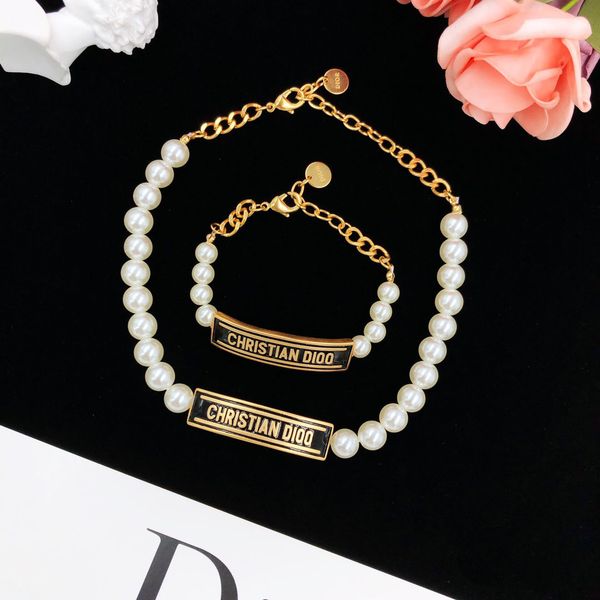 21 new cool letter square brand necklace female blogger pearl fashion bracelet, Silver
21 new cool letter square brand necklace female blogger pearl fashion bracelet, Silver