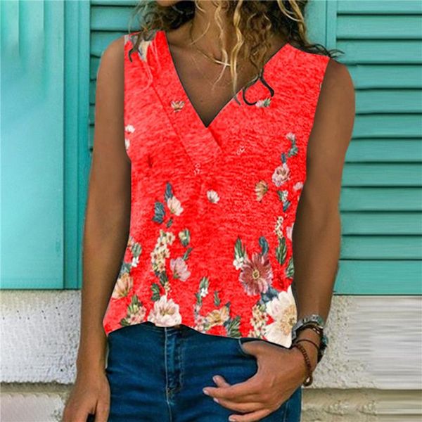 women's t-shirt large size women t shirt vintage floral print boho beach tank female loose casual sleeveless tee shirts, White
women's t-shirt large size women t shirt vintage floral print boho beach tank female loose casual sleeveless tee shirts, White