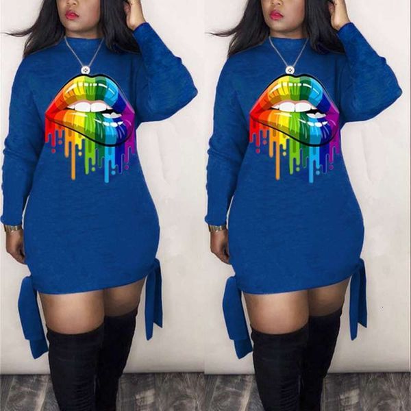 casual women's lm8082 dresses digital print colorful lip bandage long sleeve dress, Black;gray
casual women's lm8082 dresses digital print colorful lip bandage long sleeve dress, Black;gray