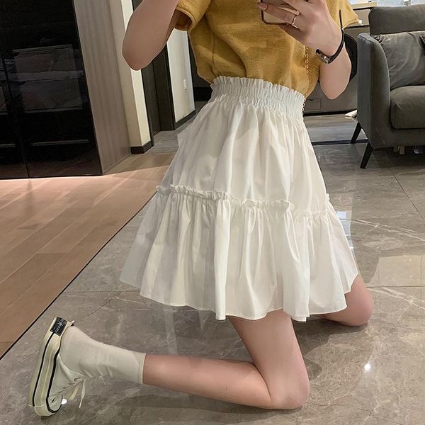 women's shorts white ruffle skirt summer 2021 korean high waist slim casual a-line, White;black
women's shorts white ruffle skirt summer 2021 korean high waist slim casual a-line, White;black