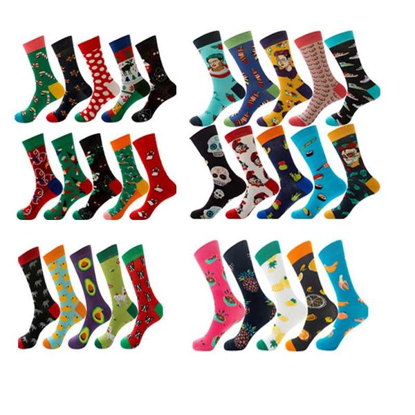 men's socks 5 pairs christmas animal fruit cartoon patten men cotton colorful fun women crew color cool, Black
men's socks 5 pairs christmas animal fruit cartoon patten men cotton colorful fun women crew color cool, Black