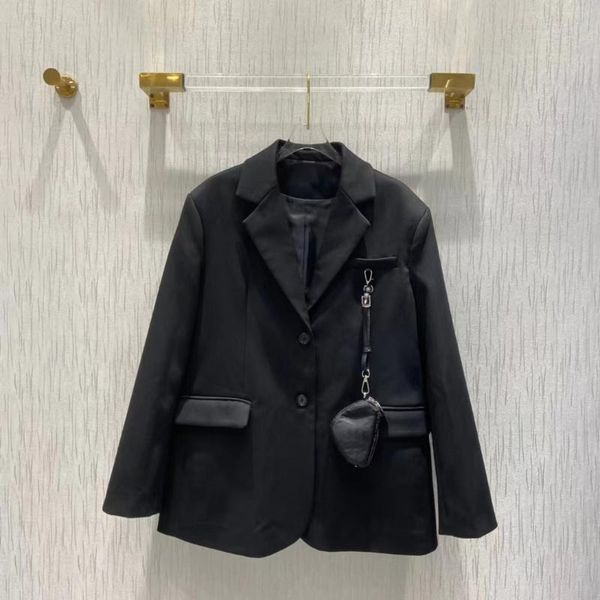 women's suits & blazers 2021 fashion runway collection street style oversize pouch decorated blazer, White;black 
women's suits & blazers 2021 fashion runway collection street style oversize pouch decorated blazer, White;black
