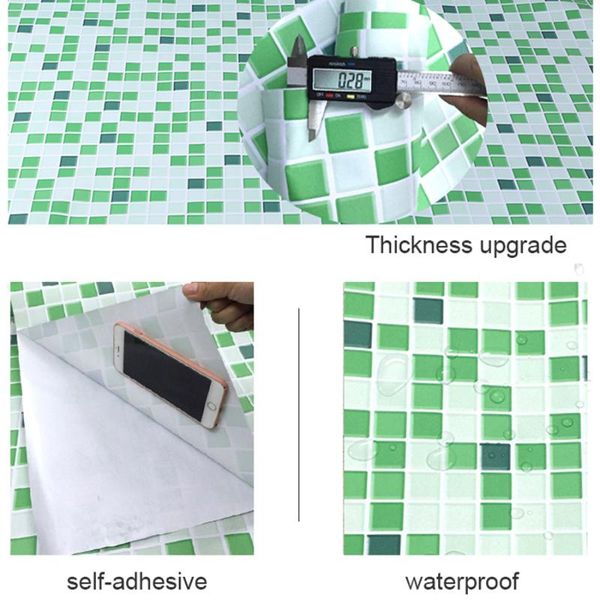 wallpapers 0.4x3m self adhesive wallpaper mosaic pvc bathroom waterproof decorative film high temperature kitchen papel para pared stickers
wallpapers 0.4x3m self adhesive wallpaper mosaic pvc bathroom waterproof decorative film high temperature kitchen papel para pared stickers