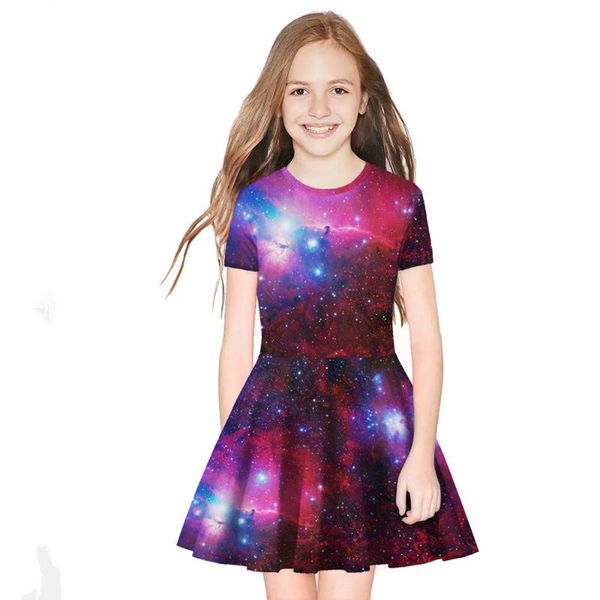 girl's dresses brand kids for girls digital printing dress knee length european and american style princess summer, Red;yellow
girl's dresses brand kids for girls digital printing dress knee length european and american style princess summer, Red;yellow