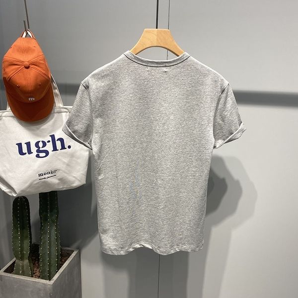 2020 summer new men's solid color short sleeve t-shirt korean slim embroidered trend versatile round neck t-shirt, White;black
2020 summer new men's solid color short sleeve t-shirt korean slim embroidered trend versatile round neck t-shirt, White;black