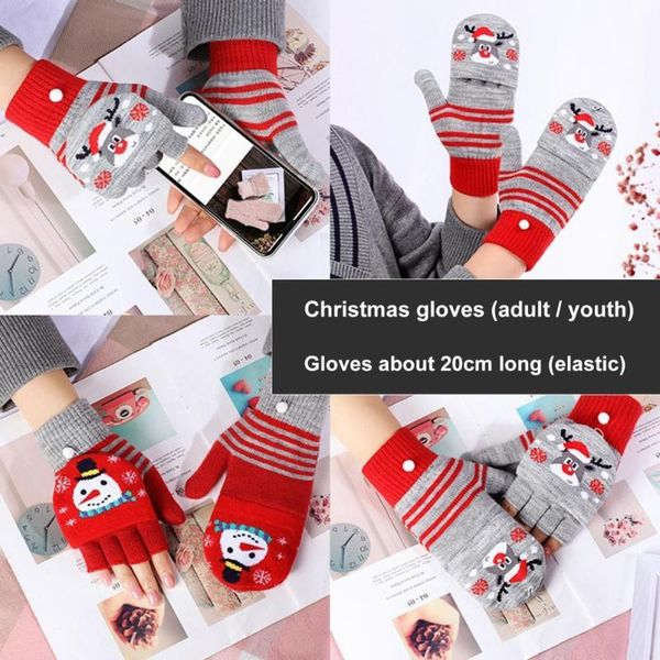 five fingers gloves christmas wear-resistant women comfy convertible flip classic half finger thickened warm, Blue;gray
five fingers gloves christmas wear-resistant women comfy convertible flip classic half finger thickened warm, Blue;gray