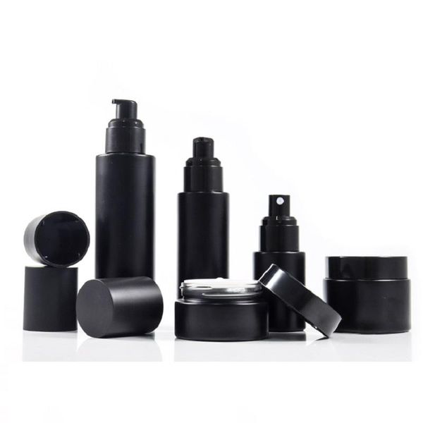 storage bottles & jars 30ml 60ml 100ml empty round matte black glass spray lotion pump bottle cosmetic packaging container 30g 50g cream jar
storage bottles & jars 30ml 60ml 100ml empty round matte black glass spray lotion pump bottle cosmetic packaging container 30g 50g cream jar